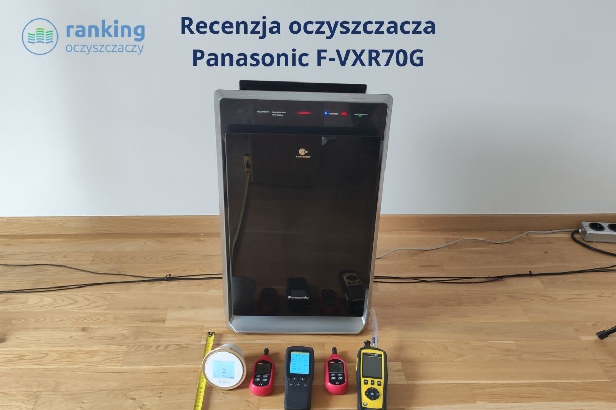Recenzja oczyszczacza powietrza Panasonic F-VXR70G pomiary