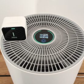 Smartmi Air Purifier z przodu z czujnikiem QingPing