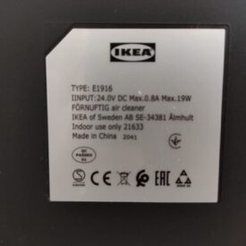 oznaczenie na oczyszczaczu z Ikea FÖRNUFTIG