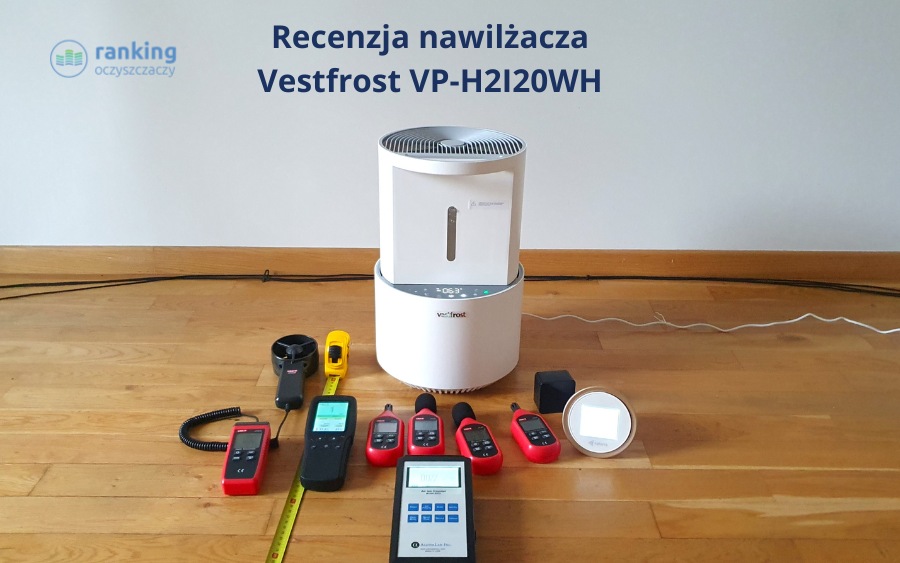 Recenzja nawilżacza powietrza Vestfrost VP-H2I20WH z przodu