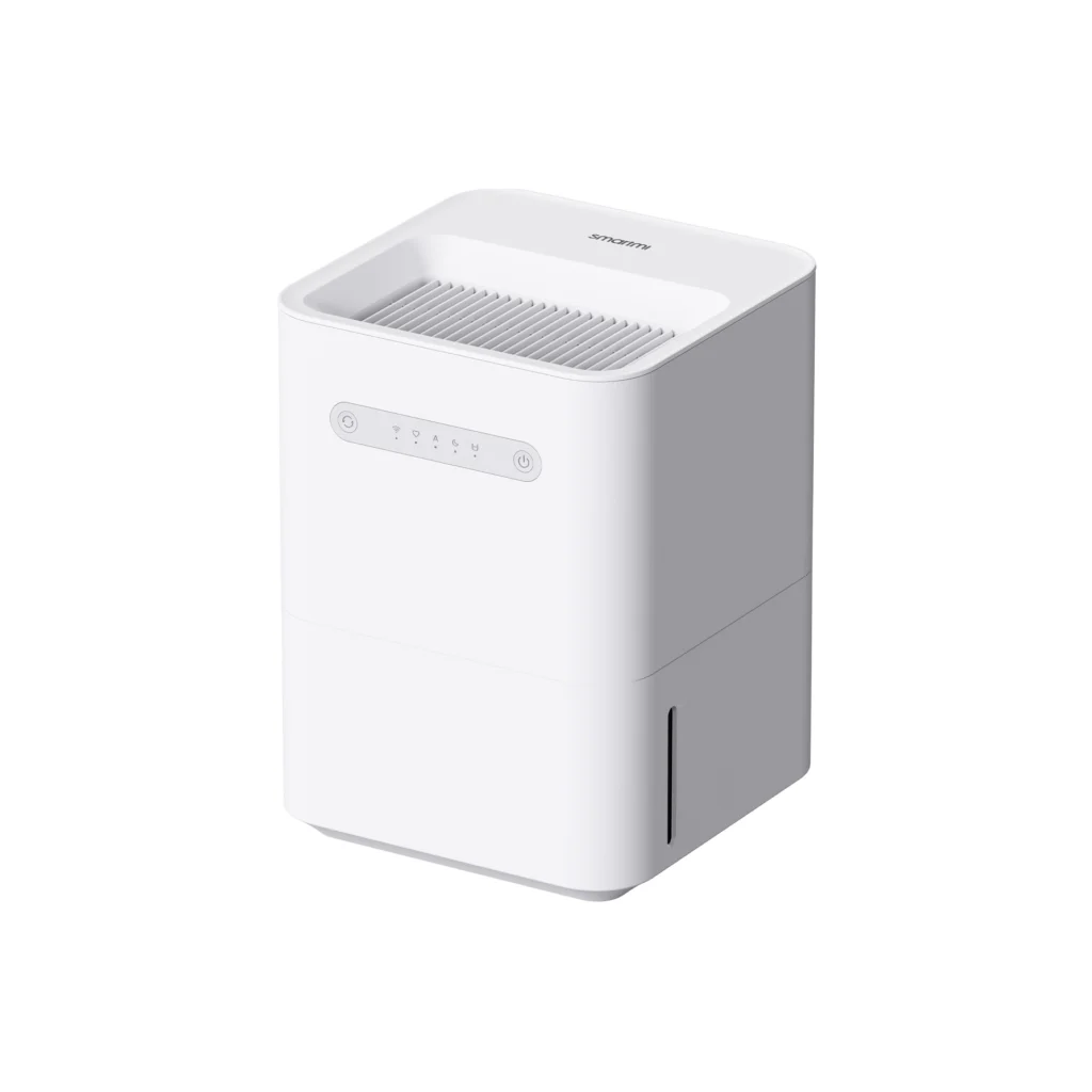 Przód i bok nawilżacza powietrza Xiaomi Evaporative Humidifer 3 Lite. Materiały producenta Xiaomi