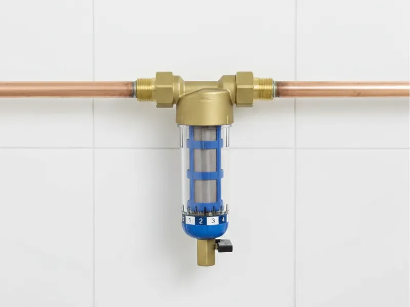 Zamontowany filtr narurowy