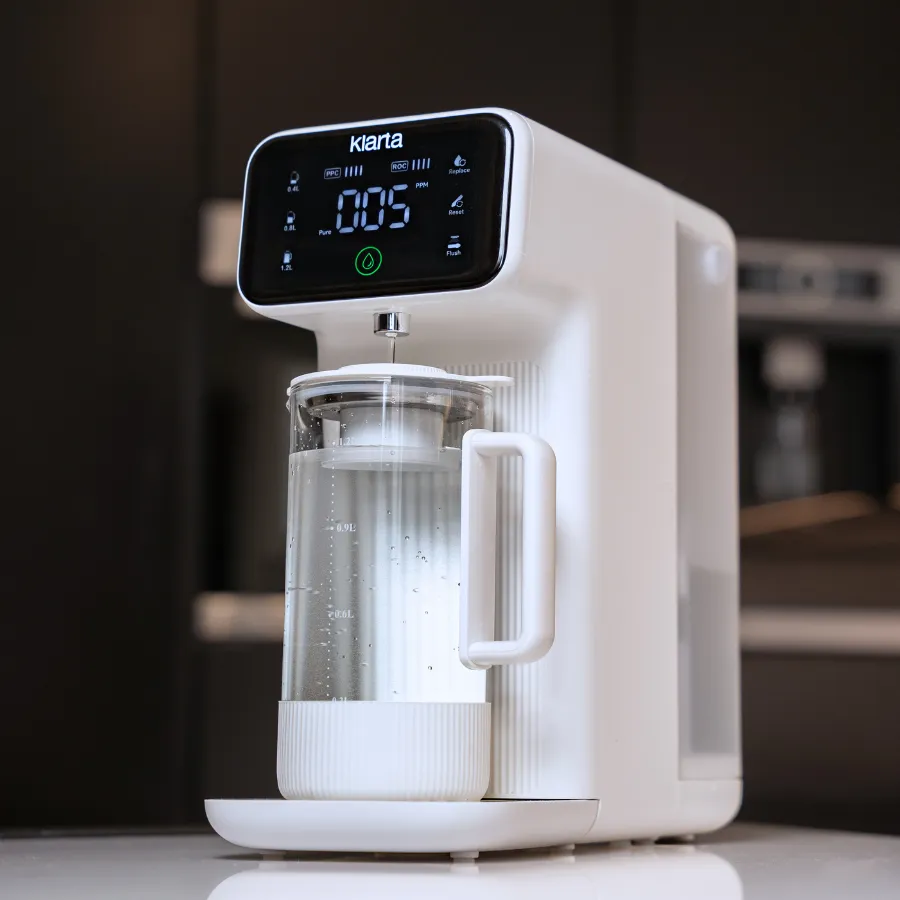 Klarta Aqva - filtr do wody RO w trakcie procesu filtracji 