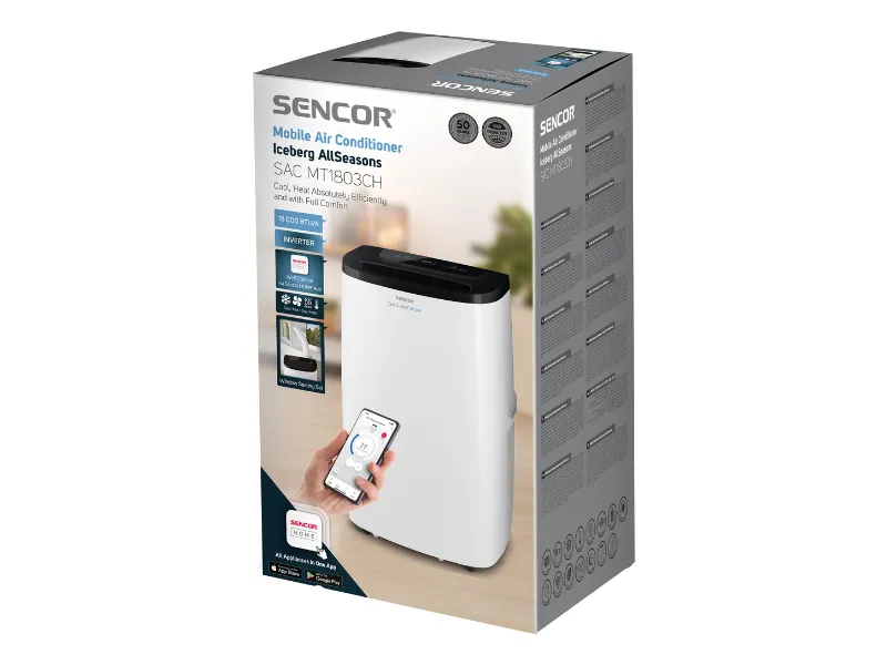 Klimatyzator Sencor SAC MT1803CH. Opakowanie