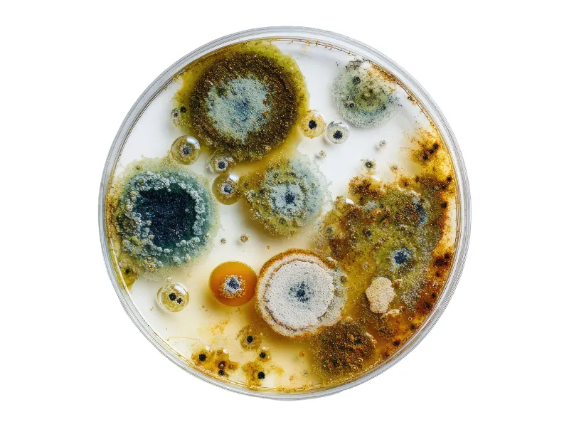 Miernik grzyba w powietrzu - pleśń widoczna pod mikroskopem