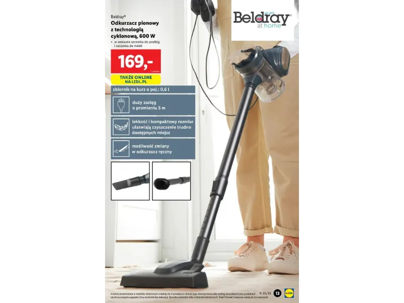 Odkurzacz Beldray z Lidla - gazetka
