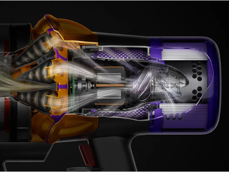 Wielostopniowa filtracja w Dyson V15S Detect Submarine