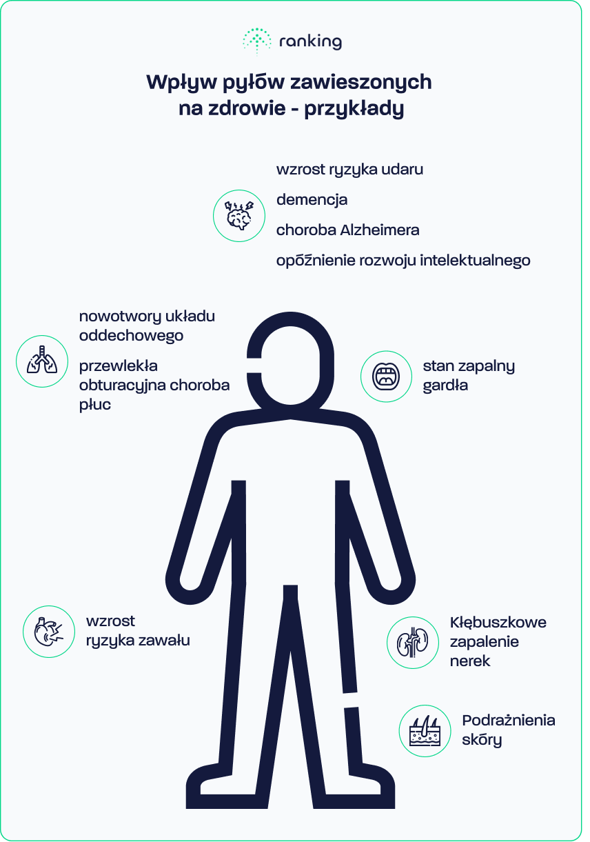 Wpływ pyłów zawieszone na zdrowie