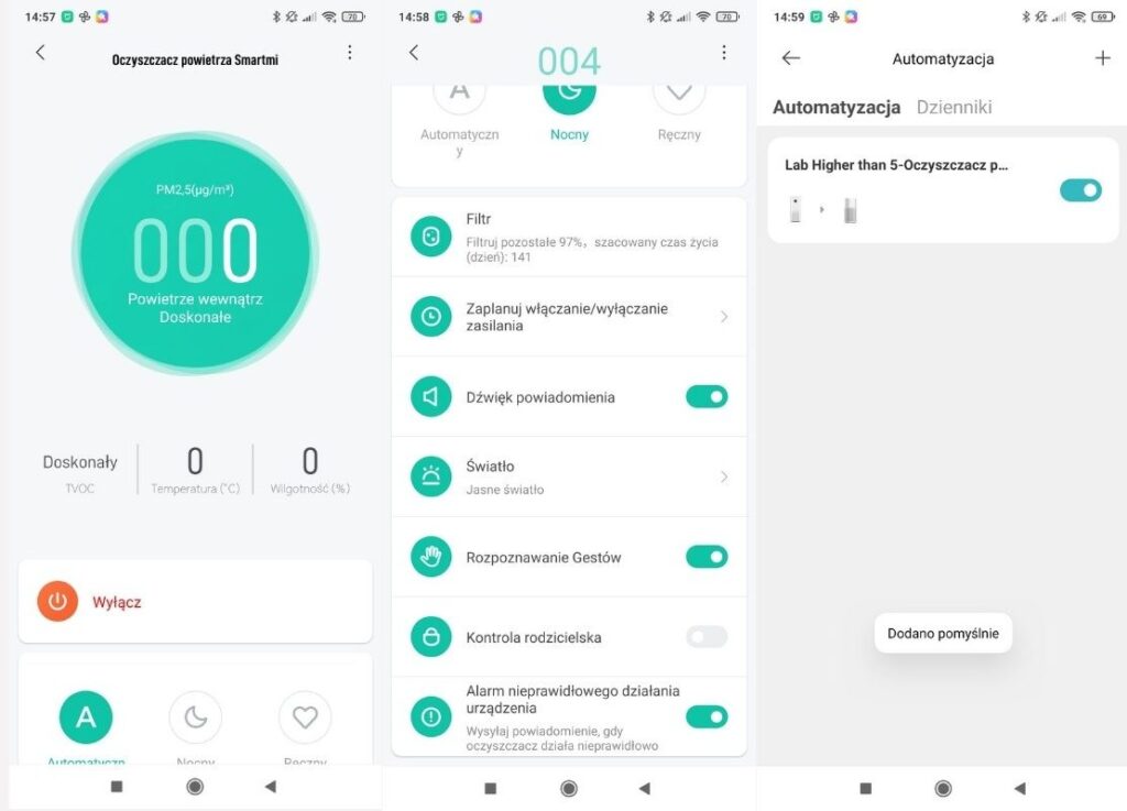 Smartmi Air Purifier Aplikacja Mi Home