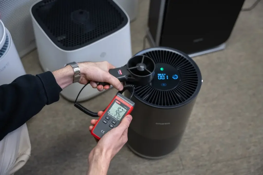 Badanie anemometrem Smartmi