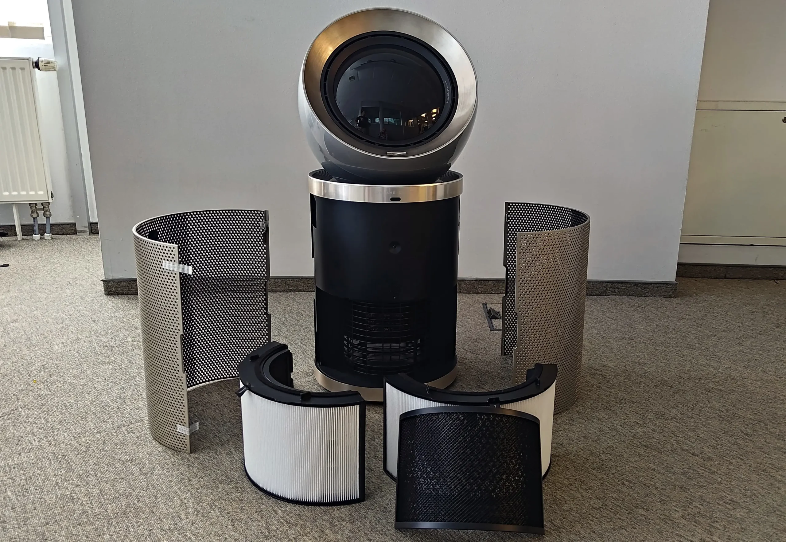 Dreame AirPursue PM10 z wyjętymi filtrami