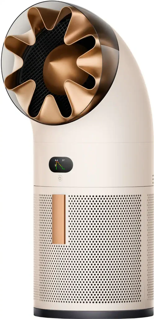 Dyson HushJet Hot Cool Pure+ w kolorze Stone Pink/Soft Copper – widok z przodu