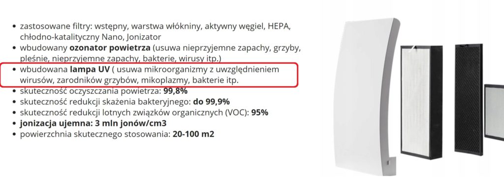 Mity dotyczące skuteczności lampy UV