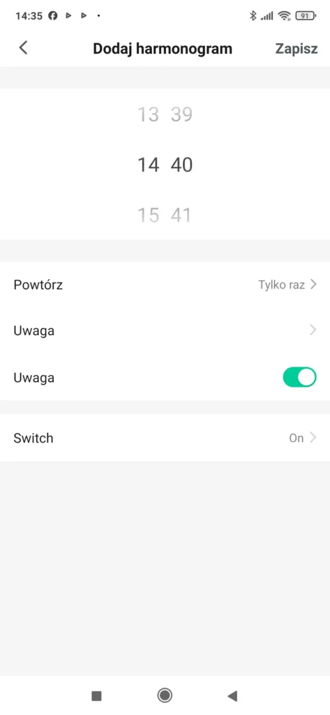 Ustawienia higrostatu w aplikacji mobilnej Stadler Form dla nawilzacza Noah Pro. Materiały własne Ranking-Oczyszczaczy.pl