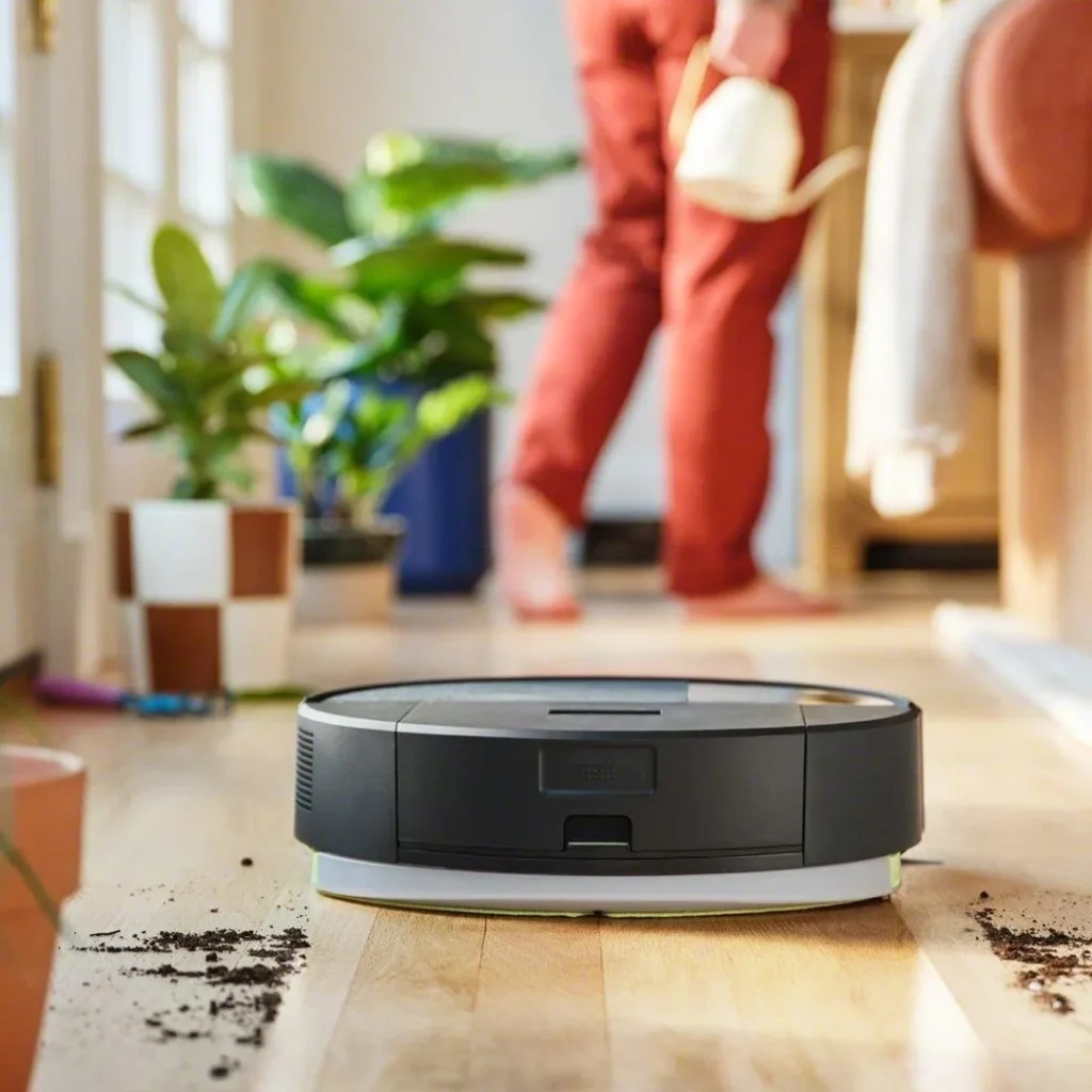 Sprzątanie rozsypanych zabrudzeń w iRobocie Roomba 205 Combo DustCompactor