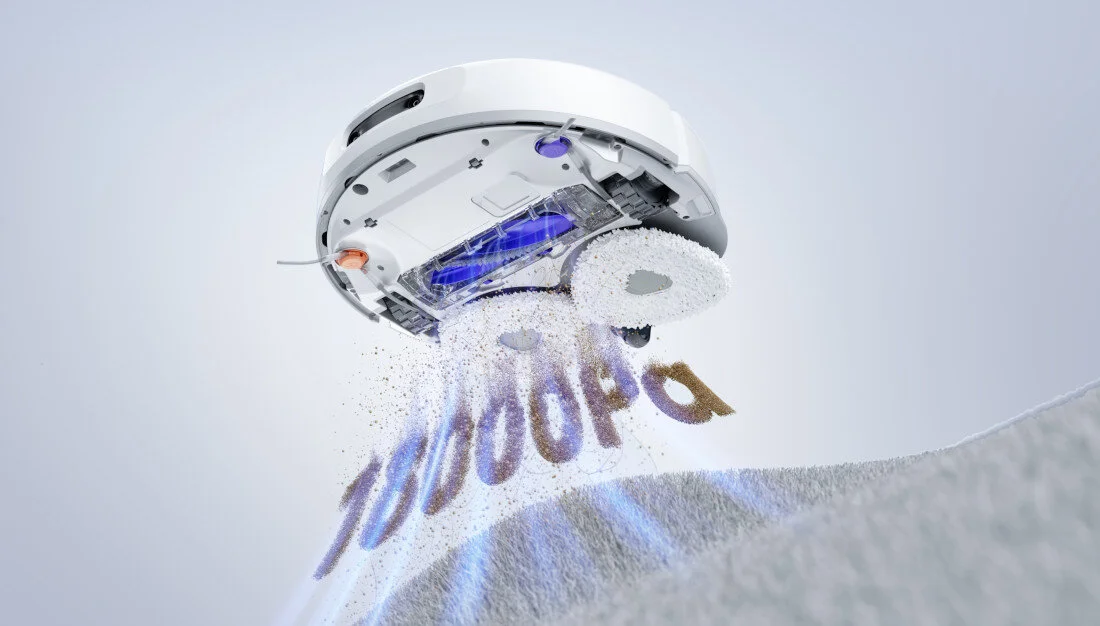 Ilustracja mocy ssącej robota Narwal Freo Z10 Ultra. Materiały producenta Narwal