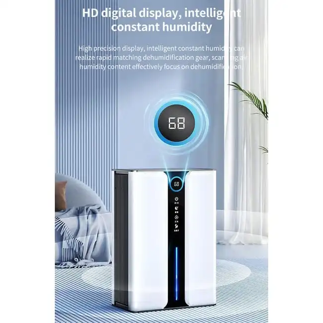 Aktualna wilgotność prezentowana przez osuszacz powietrza Norada. Źrodło: Norada.pl