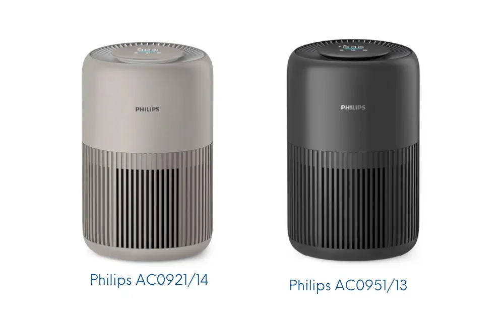 Philips AC0921/14 i Philips AC0951/13 - zestawienie. Grafika własna na podstawie materiałów Philips.