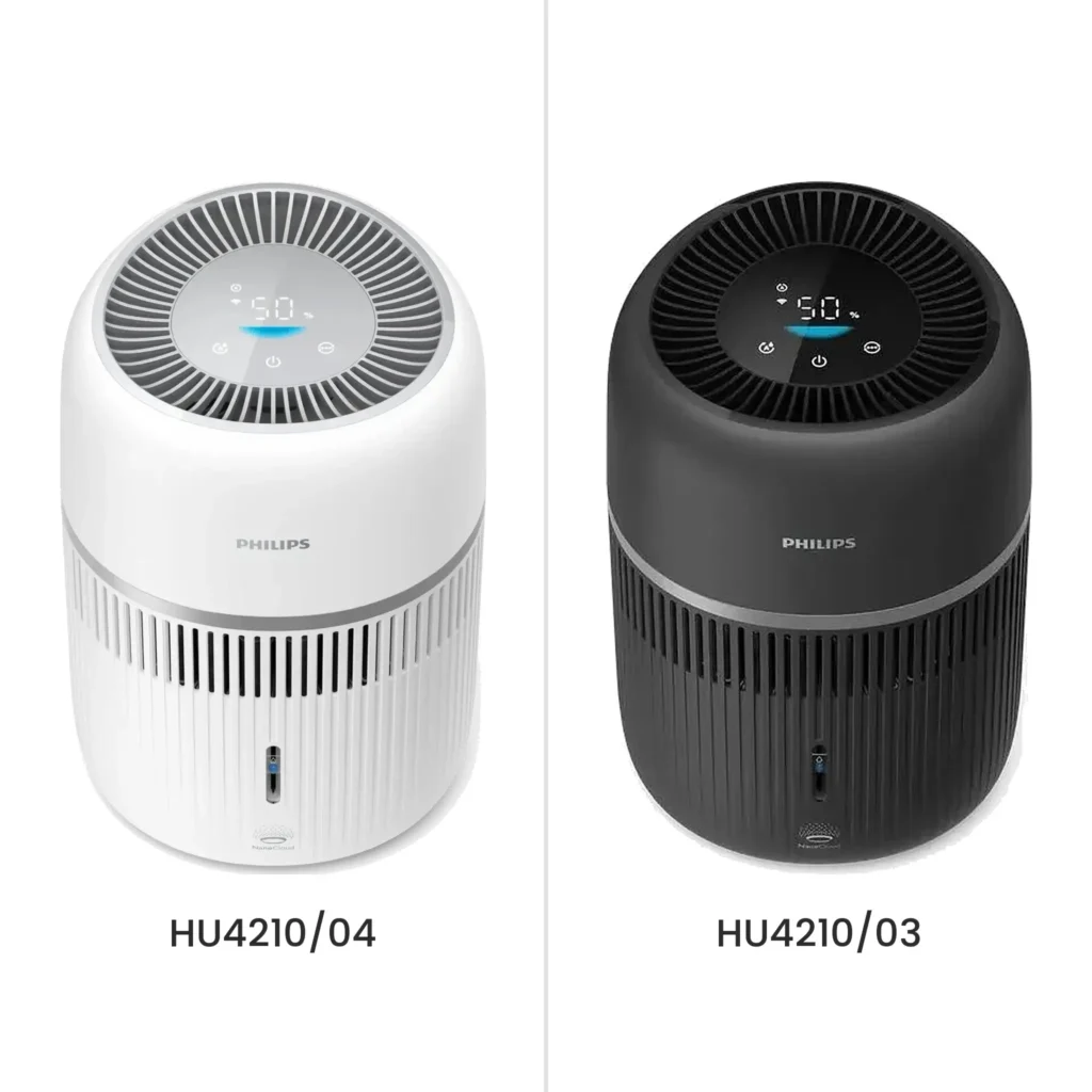 Biały Philips HU4210/04 czy czarny HU4210/03 - który wybierasz? Źródło: Grafika własna na podst. materiałów producenta Philips