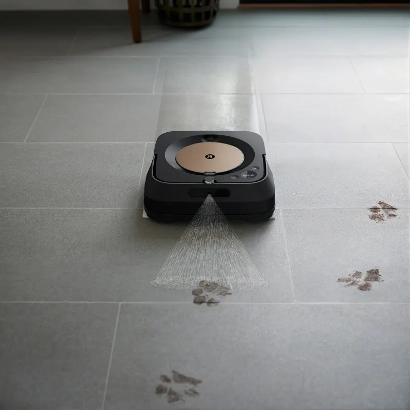 Sprzątanie zwierzęcych śladów przez iRobot Braava Jet M6 m6132. Materiały producenta iRobot