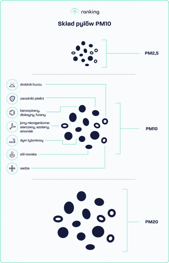 Co wchodzi w skład frakcji PM10