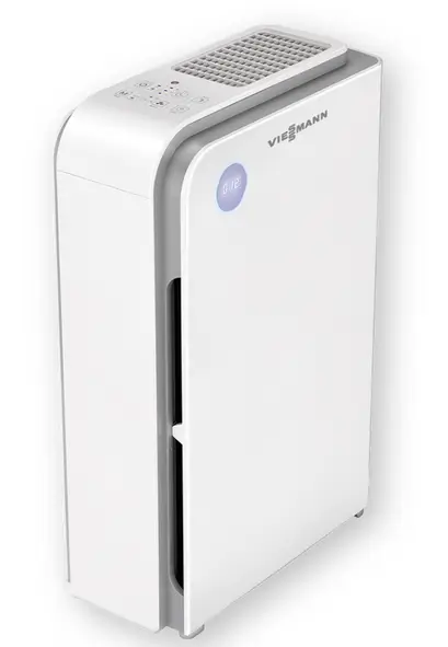 Viessmann HL-OP-15 widziany z góry i z boku. Na górnej części obudowy znajdziemy panel sterowania. Materiały producenta Viessmann.