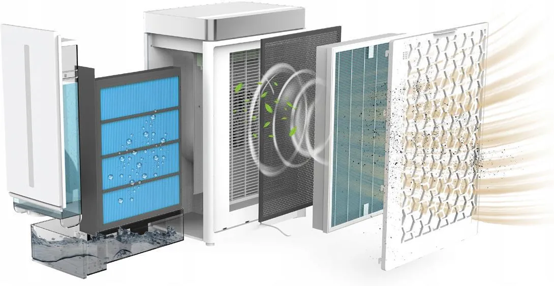 Filtracja i nawilżanie powietrza w Webber AP9750. Źródło: Webber.pl