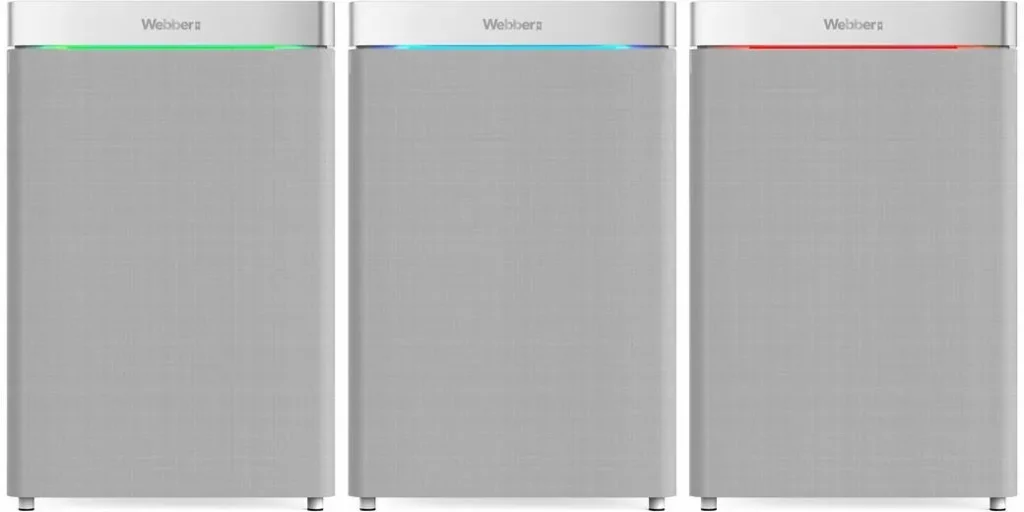 Wskaźnik jakości powietrza w Webber AP9750. Źródło: Webber.pl