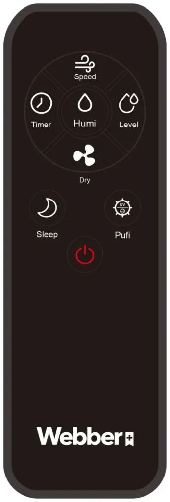 Pilot oczyszczacza powietrza Webber APEH11003. Źródło: materiały producenta Webber