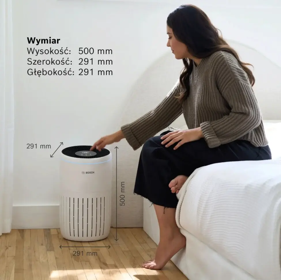 Wymiary oczyszczacza powietrza Bosch Air 4000.