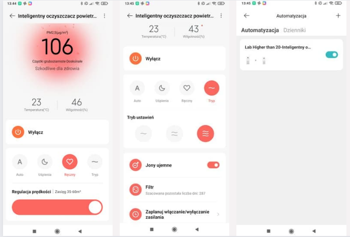 aplikacja mobilna Xiaomi Home Xiaomi AP 4 Pro recenzja