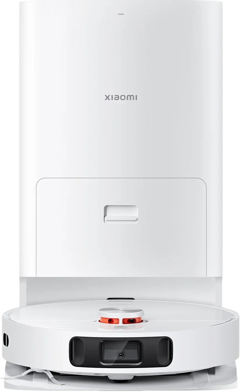 Xiaomi Robot Vaccum X10+ wi stacji, widziany od przodu.