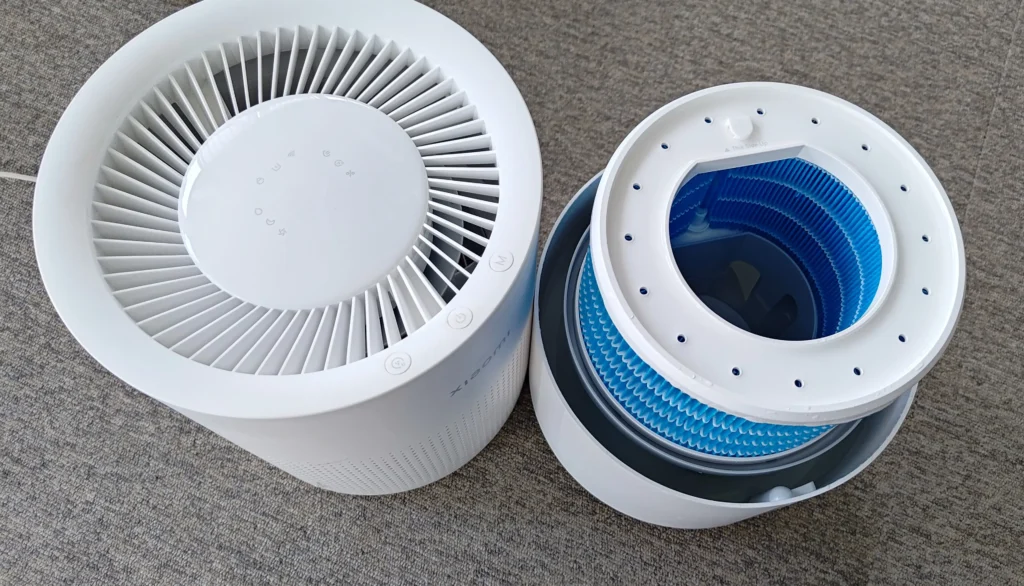 Otwarty nawilżacz ewaporacyjny Xiaomi Smart Evaporative Humidifier - 2 połowy i filtr